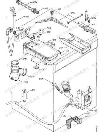 Взрыв-схема стиральной машины Zanussi WDS832C - Схема узла Hydraulic System 272